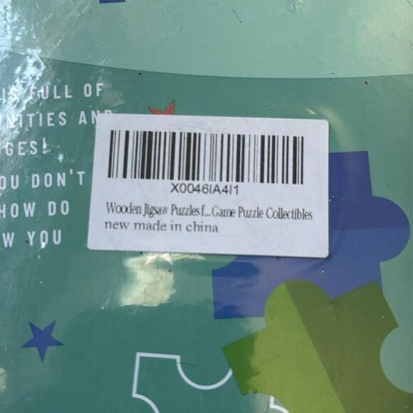 NWT 500 Piece Wooden Jigsaw Puzzle Snow Winter Country Town Village Ice Skating - Picture 2 of 4